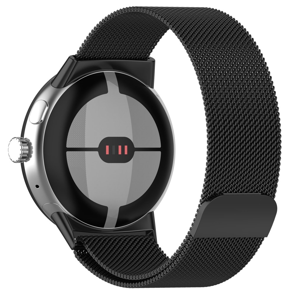 Google Pixel Watch Milanaise-Armband, schwarz