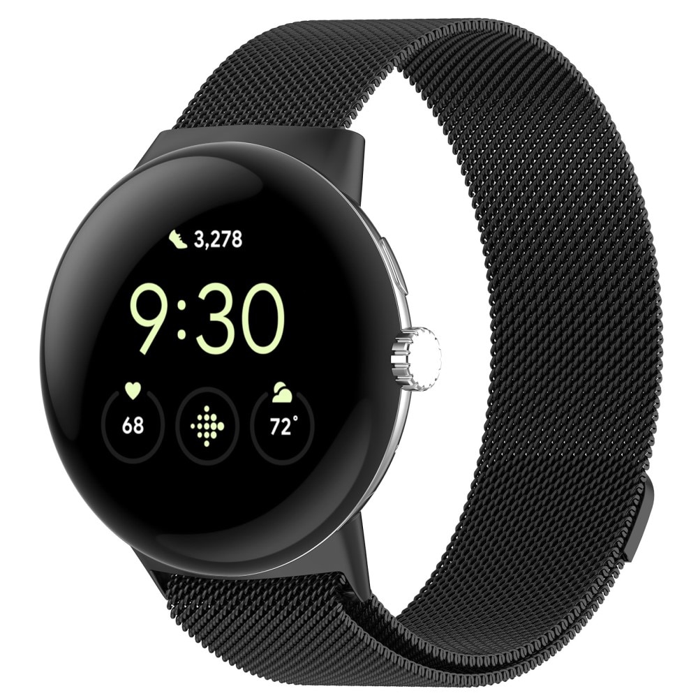 Google Pixel Watch 2 Milanaise-Armband, schwarz