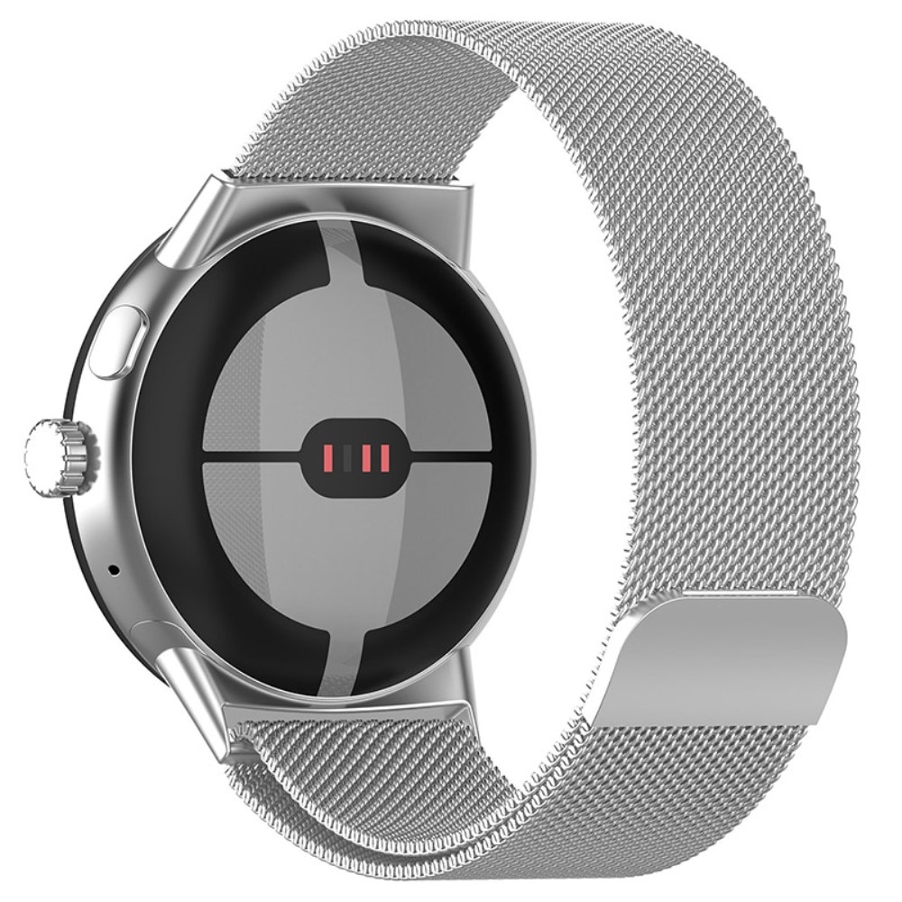 Google Pixel Watch Milanaise-Armband, silber