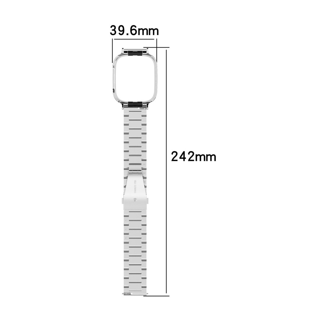 Xiaomi Redmi Watch 3 Armband aus Stahl silber