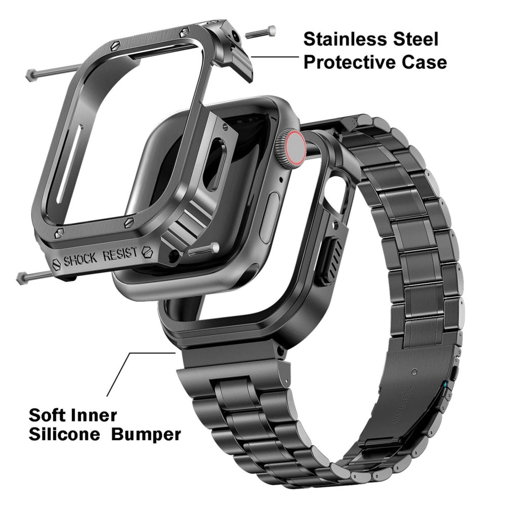 Apple Watch SE 40mm Full Metal Armband dunkelgrau