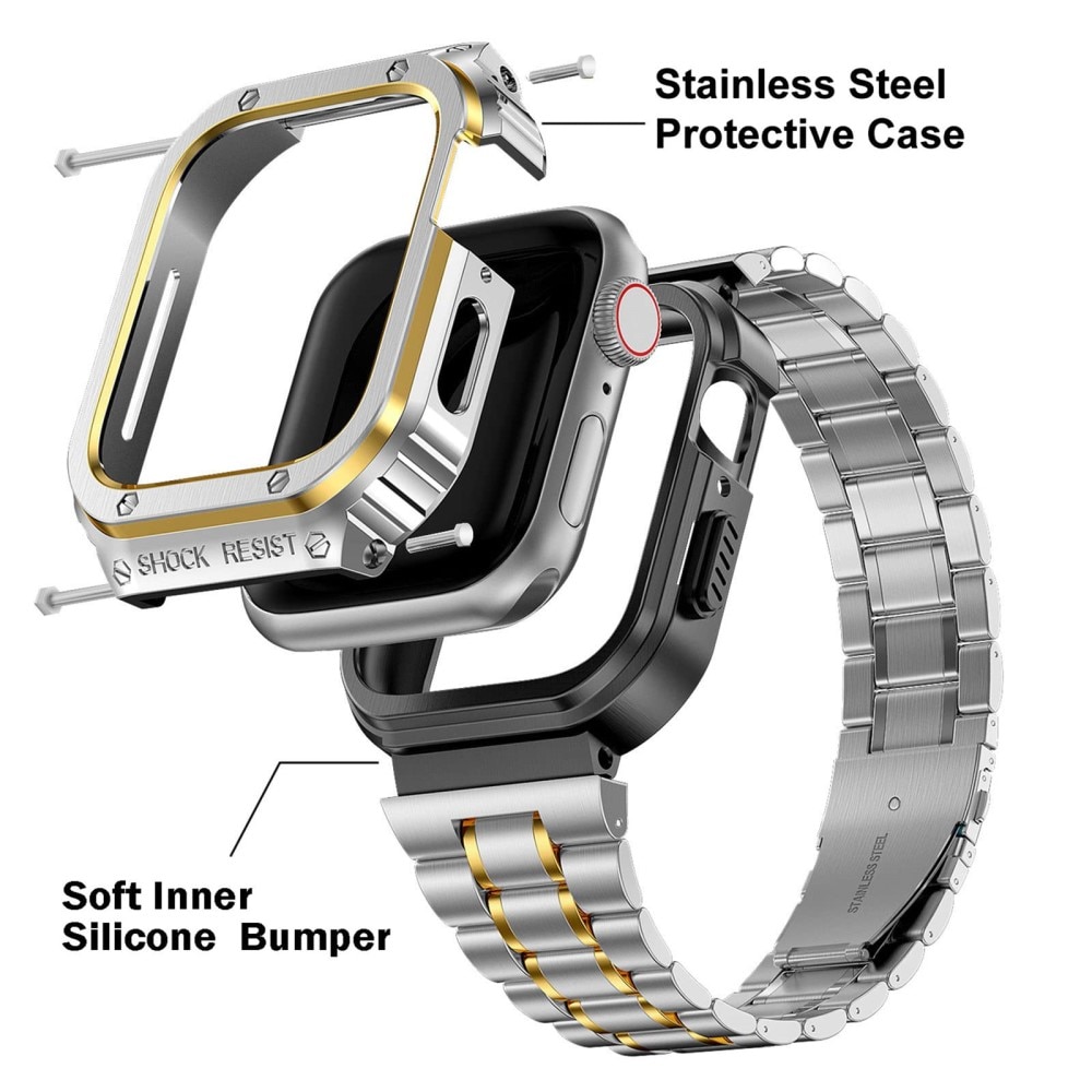 Apple Watch Ultra 2 49mm Full Metal Armband silber/gold