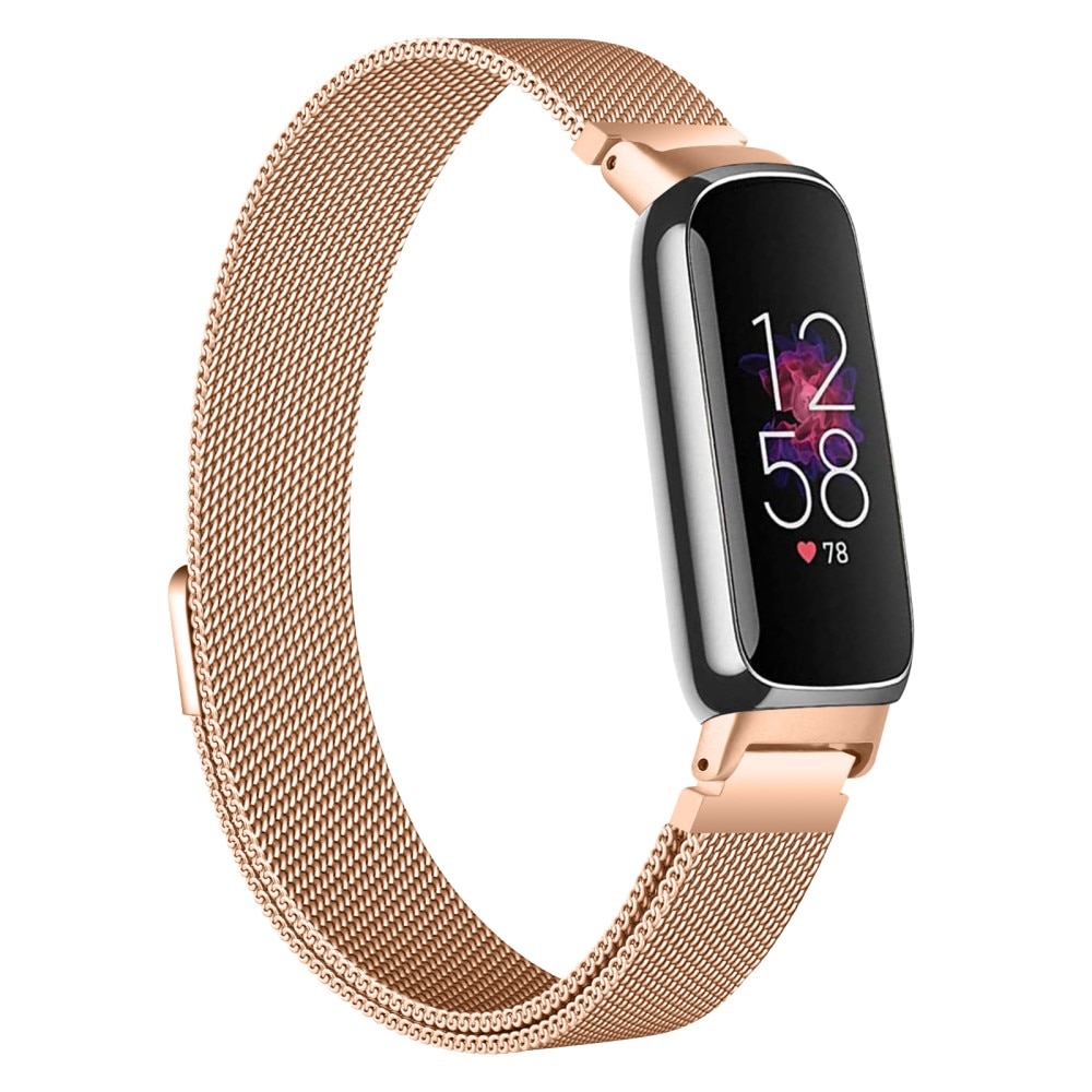 Fitbit Inspire 3 Milanaise-Armband roségold