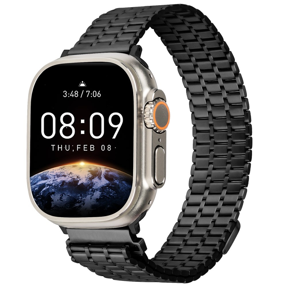 Apple Watch 45mm Series 9 Business Armband Magnetic schwarz