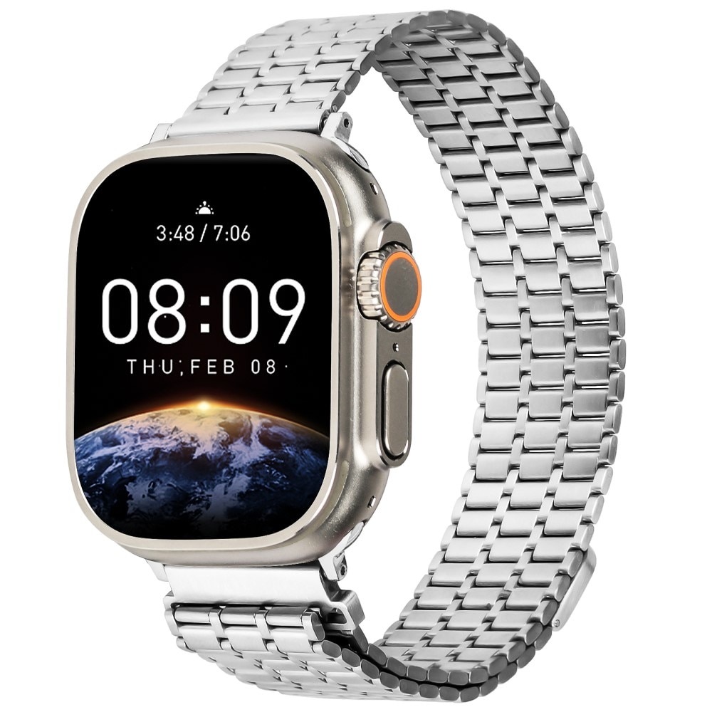 Apple Watch 41mm Series 8 Business Armband Magnetic silber