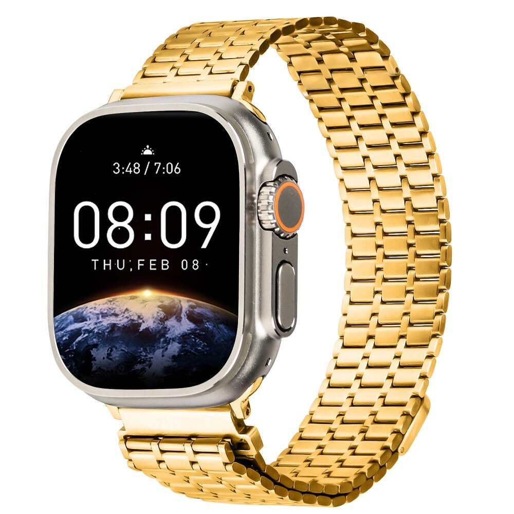 Apple Watch 45mm Series 9 Business Armband Magnetic gold