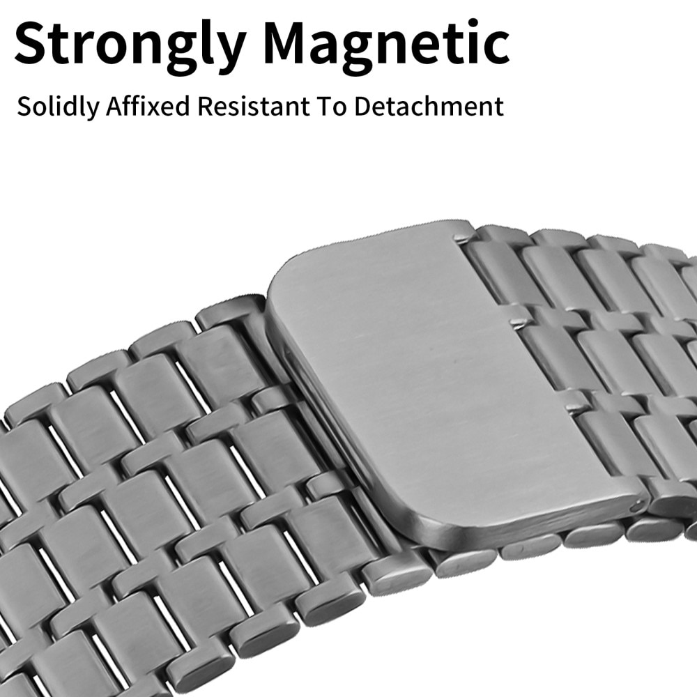 Apple Watch 45mm Series 8 Business Armband Magnetic grau