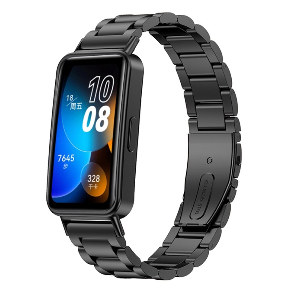 Huawei Band 8 Armband aus Stahl Schwarz