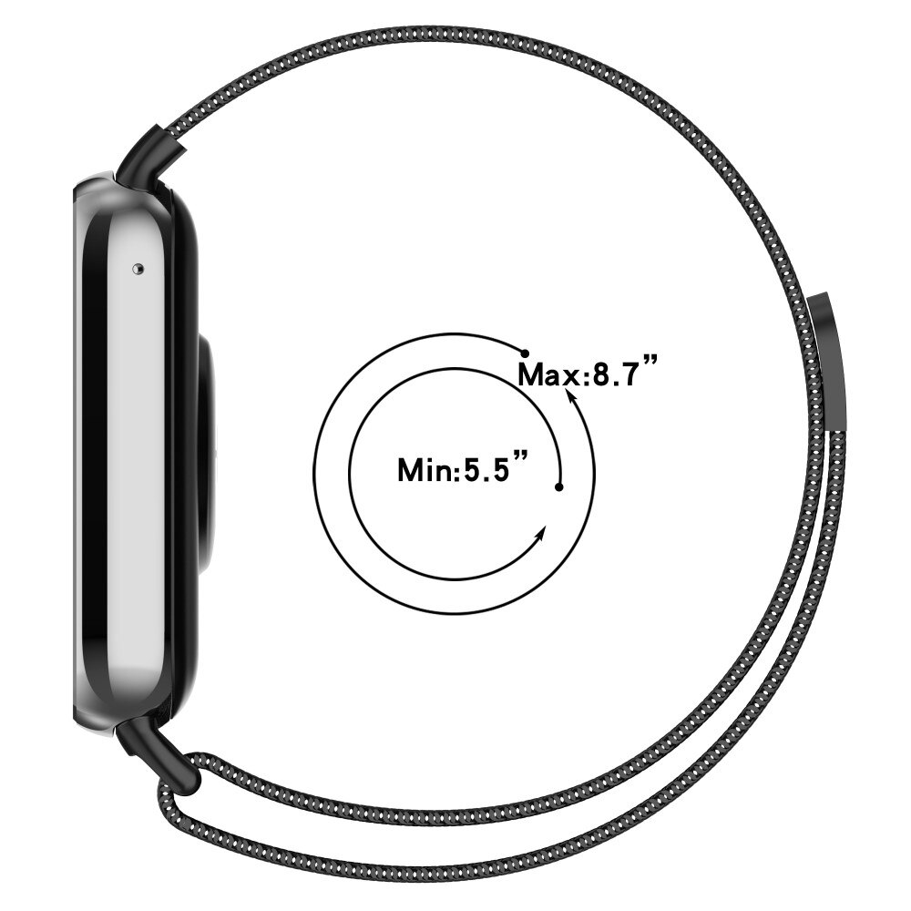 Xiaomi Smart Band 8 Pro Milanaise-Armband Schwarz