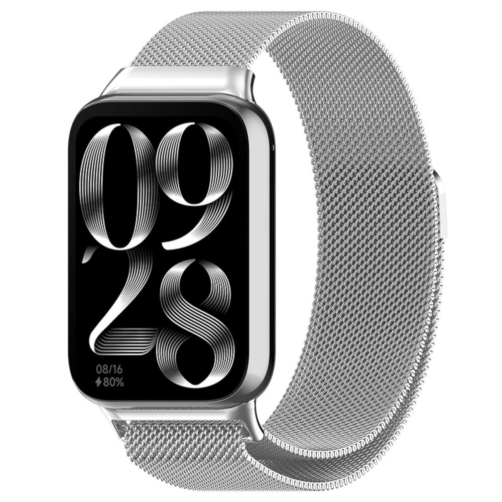 Xiaomi Smart Band 8 Pro Milanaise-Armband Silber