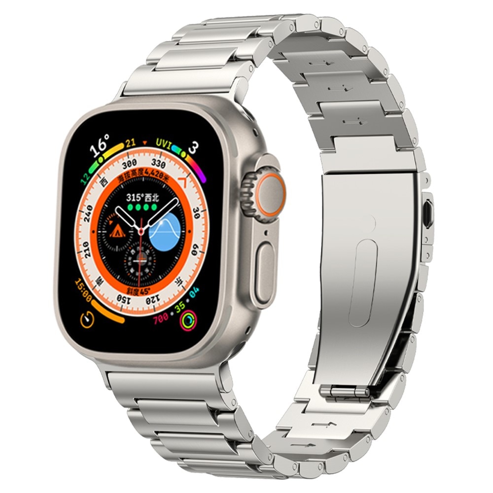 Apple Watch 45mm Series 7 Armband aus Titan titan