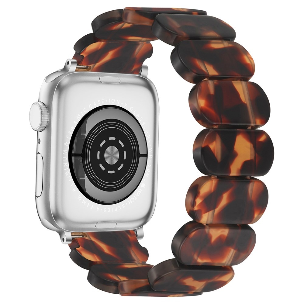 Apple Watch SE 44mm Elastisches Resinarmband, braun