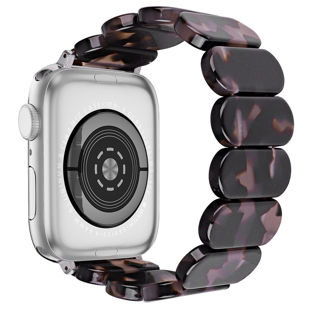 Apple Watch SE 40mm Elastisches Resinarmband, schwarz/grau