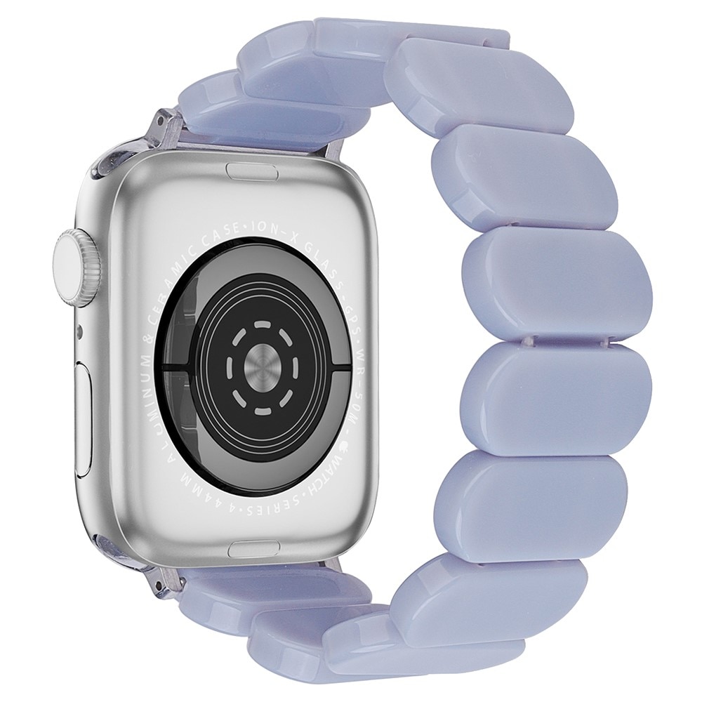Apple Watch 45mm Series 7 Elastisches Resinarmband, lila