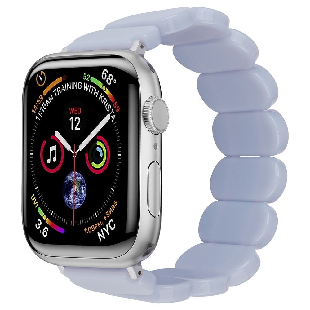 Apple Watch SE 44mm Elastisches Resinarmband, lila