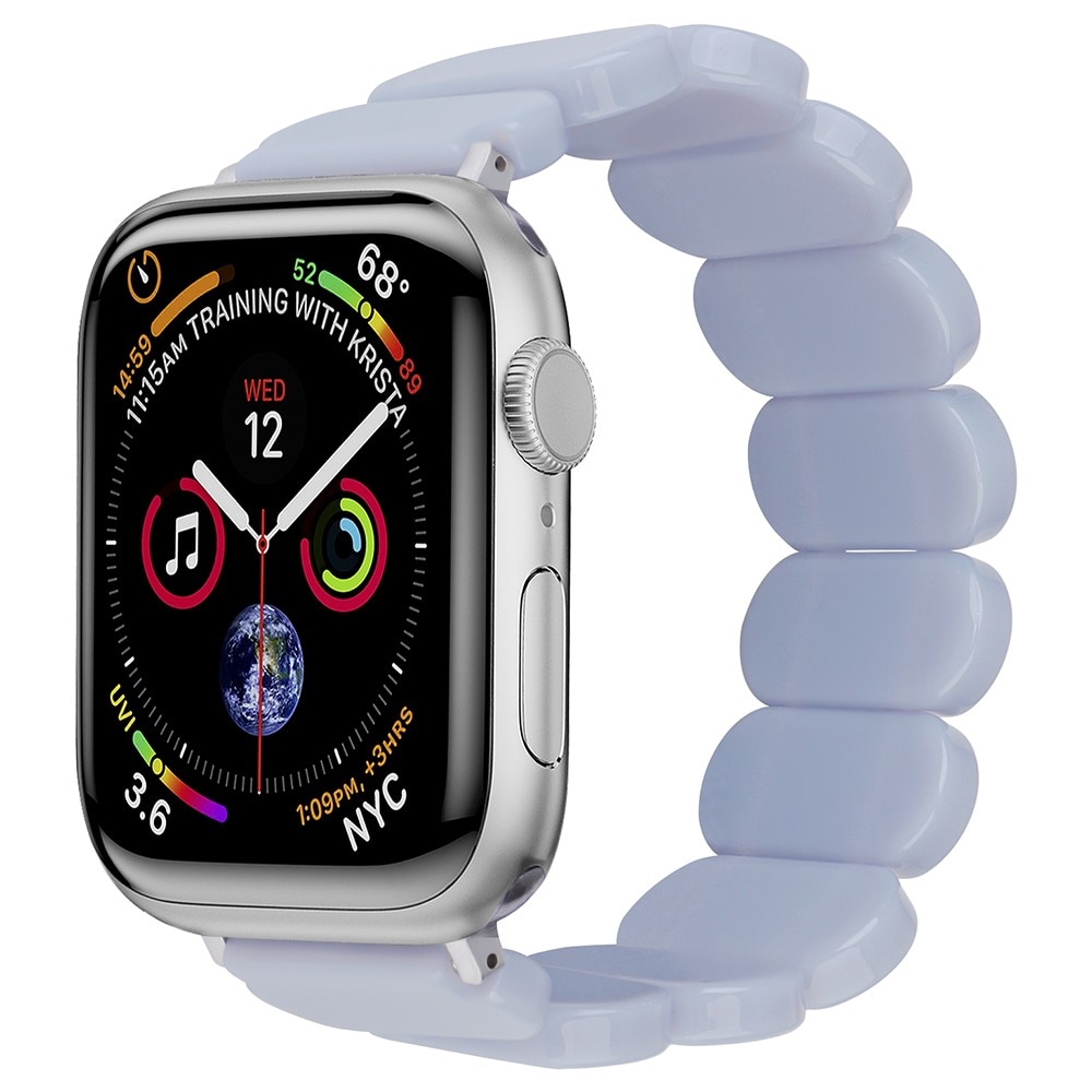 Apple Watch 45mm Series 7 Elastisches Resinarmband, lila