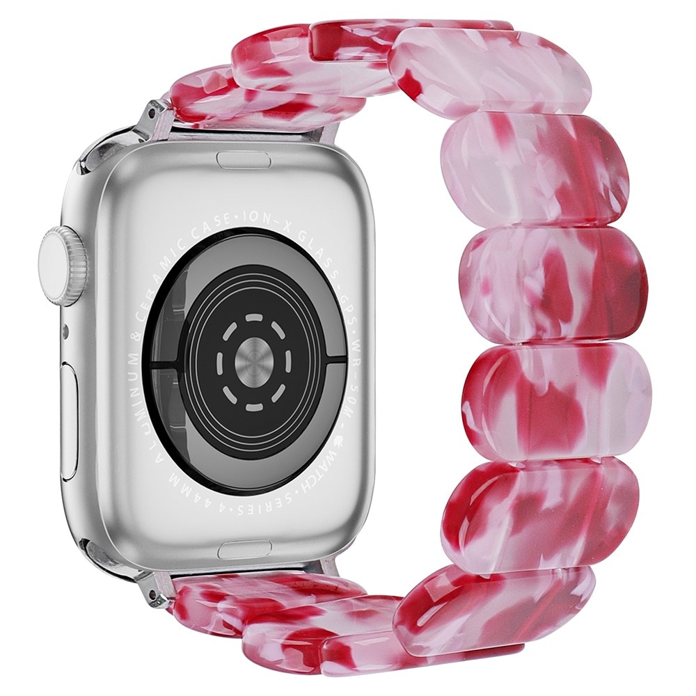 Apple Watch 44mm Elastisches Resinarmband, rosa mischung