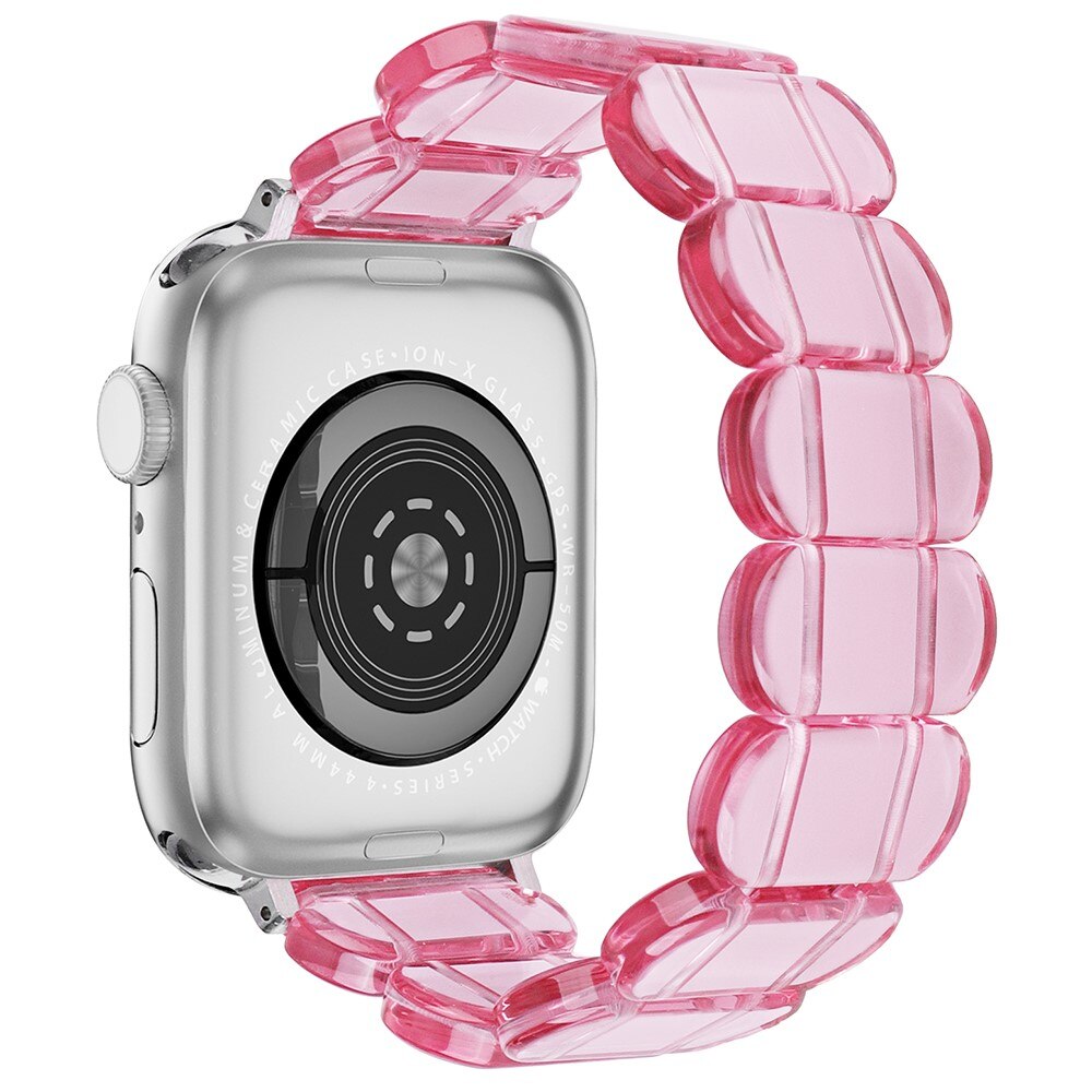 Apple Watch 45mm Series 8 Elastisches Resinarmband, rosa