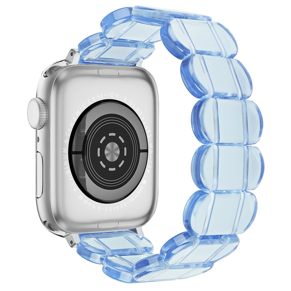 Apple Watch 45mm Series 8 Elastisches Resinarmband, blau