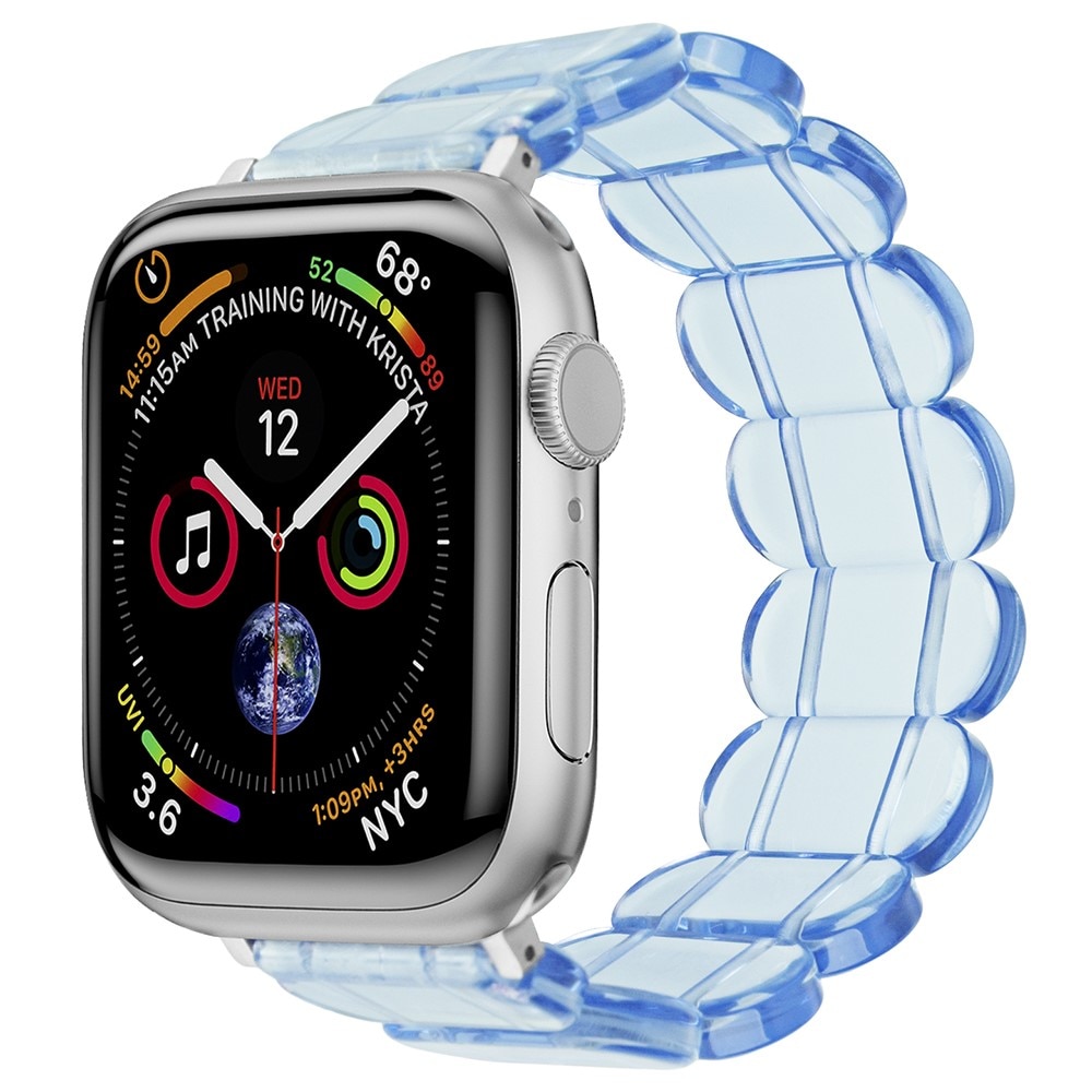 Apple Watch 45mm Series 8 Elastisches Resinarmband, blau