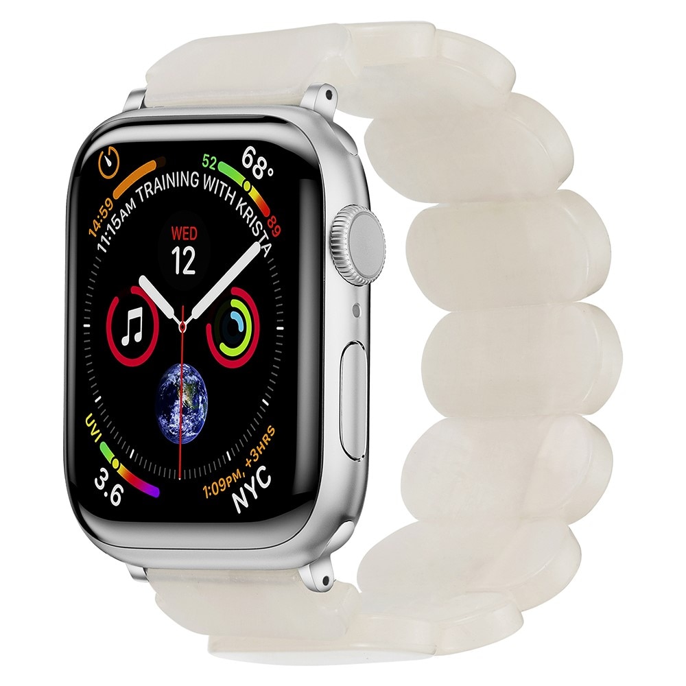 Apple Watch 41mm Series 8 Elastisches Resinarmband, weiß
