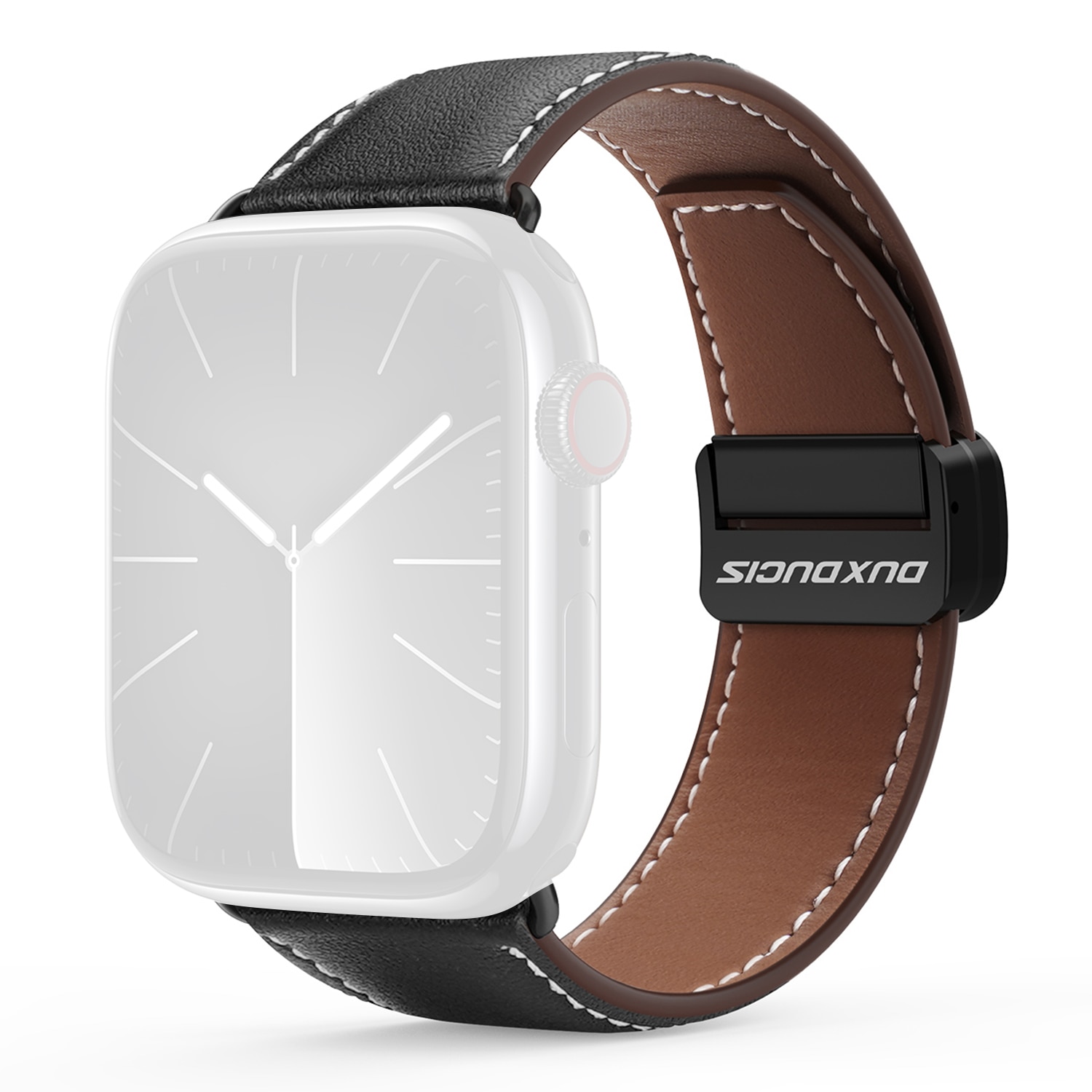 Lederarmband Apple Watch Series 11 42mm Schwarz