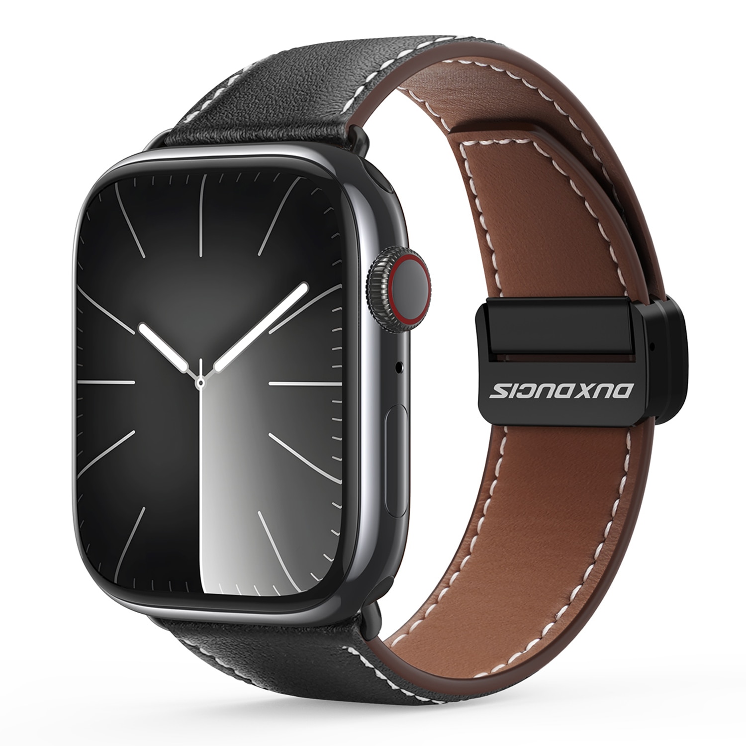 Lederarmband Apple Watch Series 11 42mm Schwarz