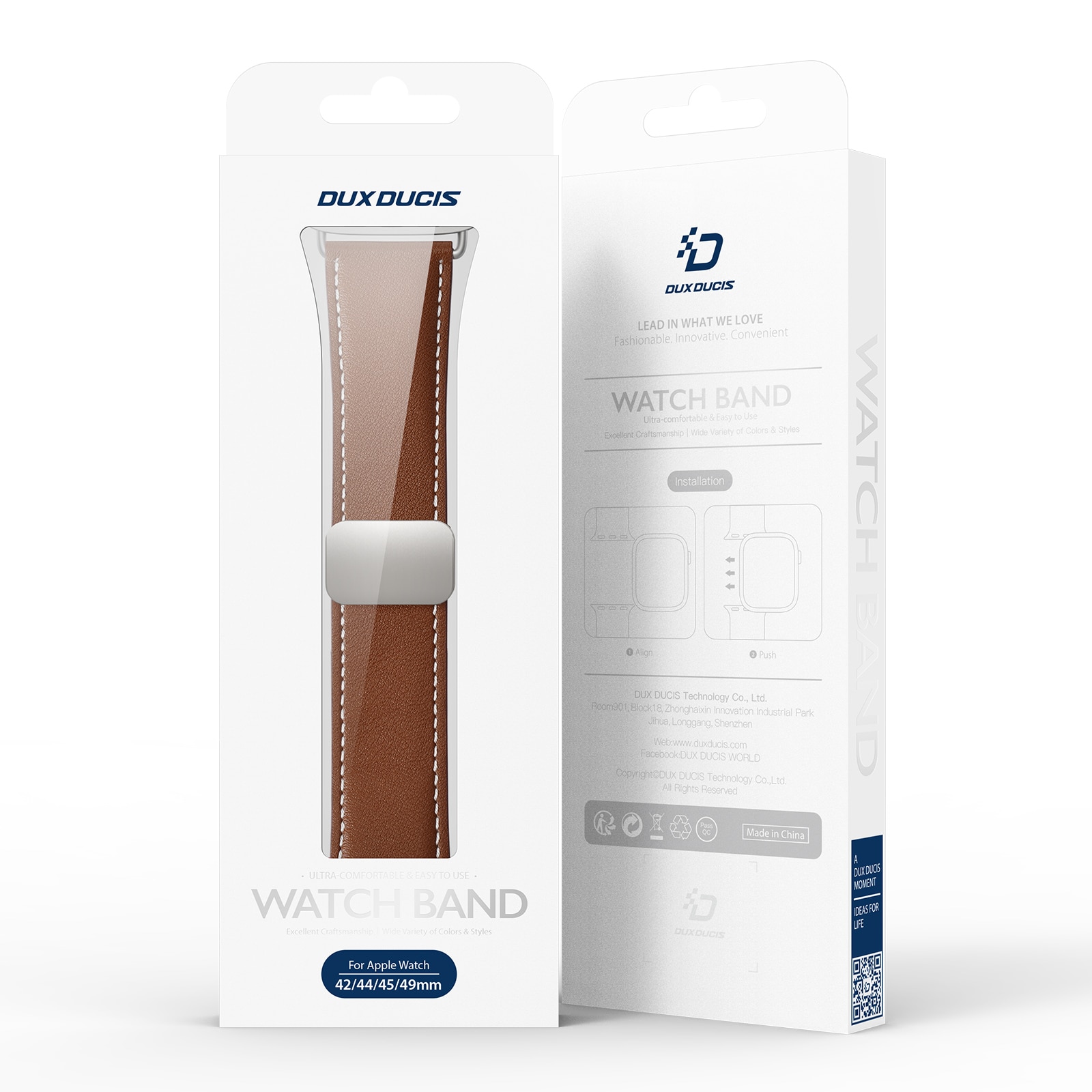 Lederarmband Apple Watch Series 11 42mm Braun