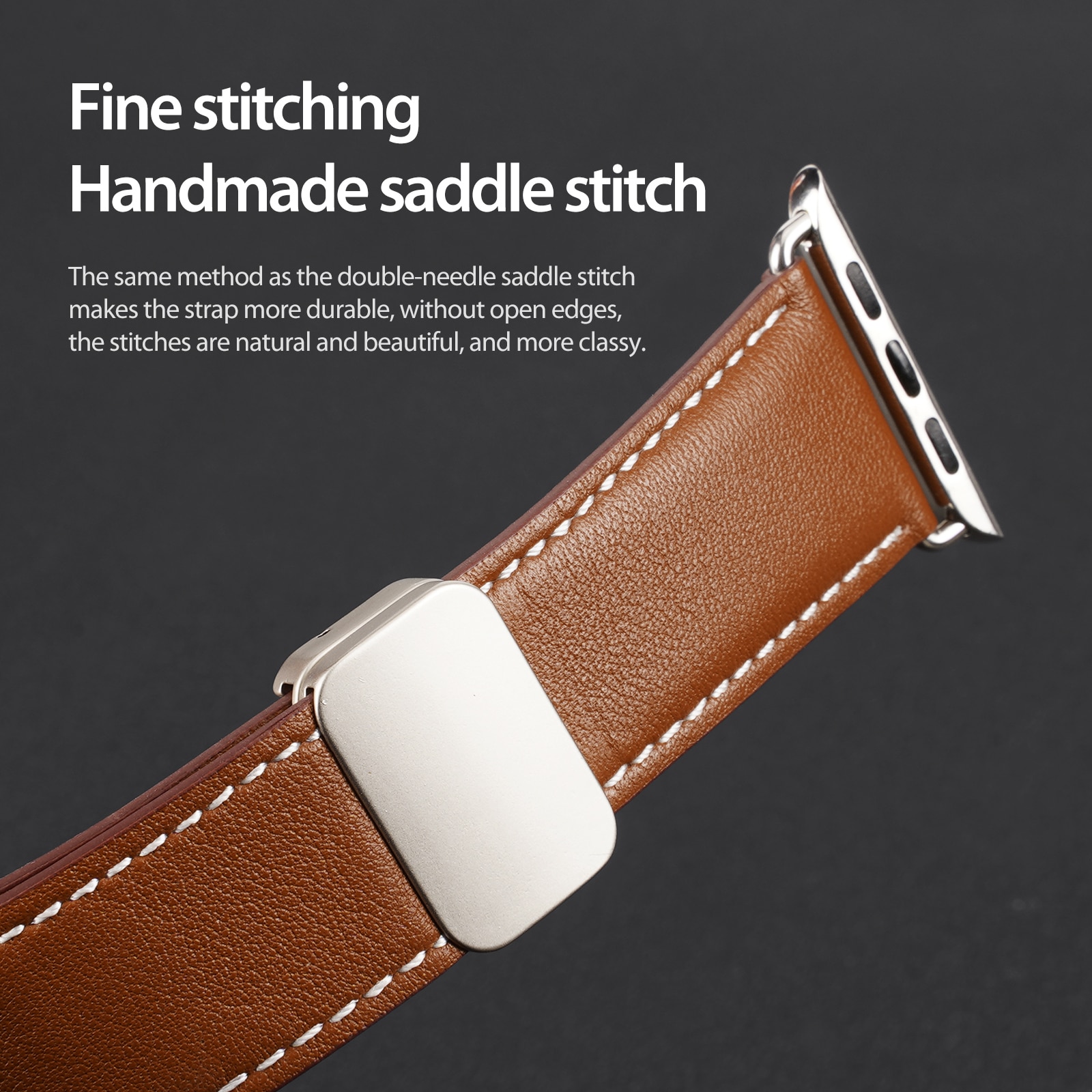 Lederarmband Apple Watch Series 11 42mm Braun
