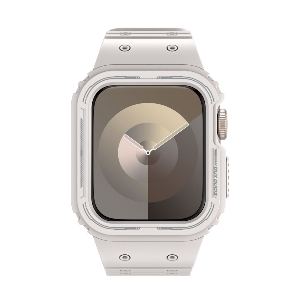 Apple Watch 41mm Series 7 OA Series Hülle + Armband aus Silikon weiß