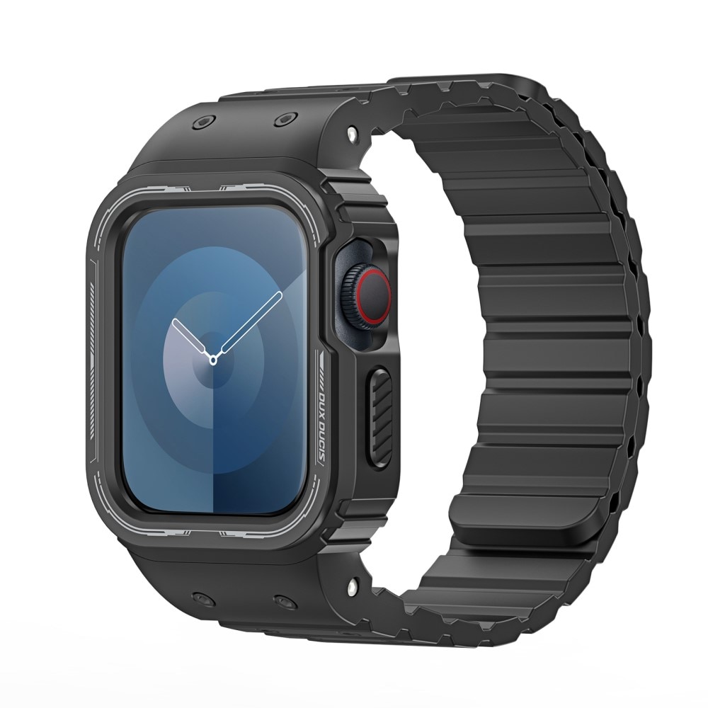 Apple Watch SE 44mm OA Series Hülle + Armband aus Silikon schwarz