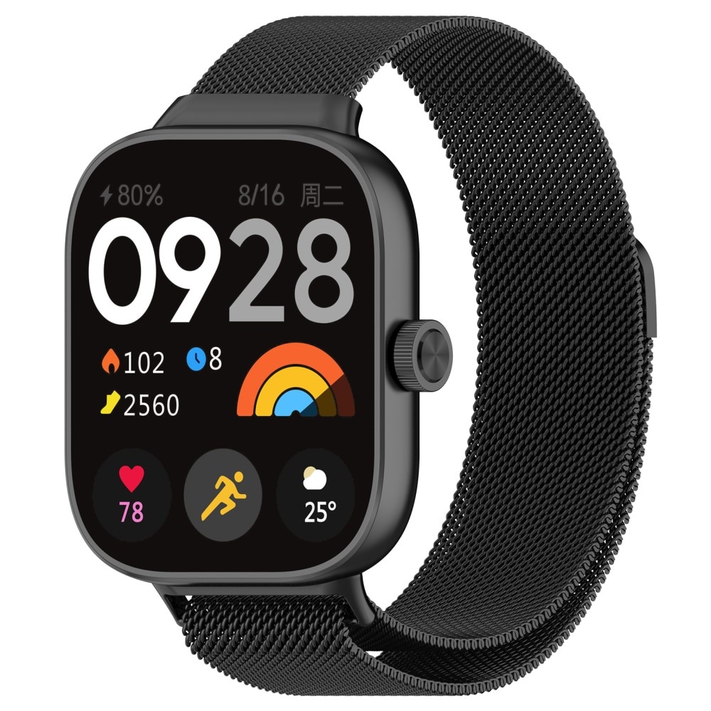 Xiaomi Redmi Watch 4 Milanaise-Armband schwarz