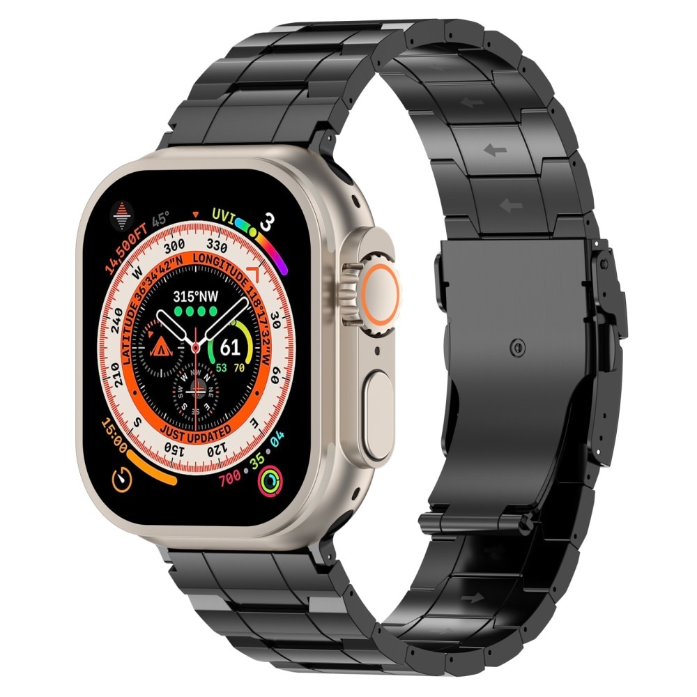 Elevate Armband aus Titan Apple Watch 41mm Series 9 schwarz