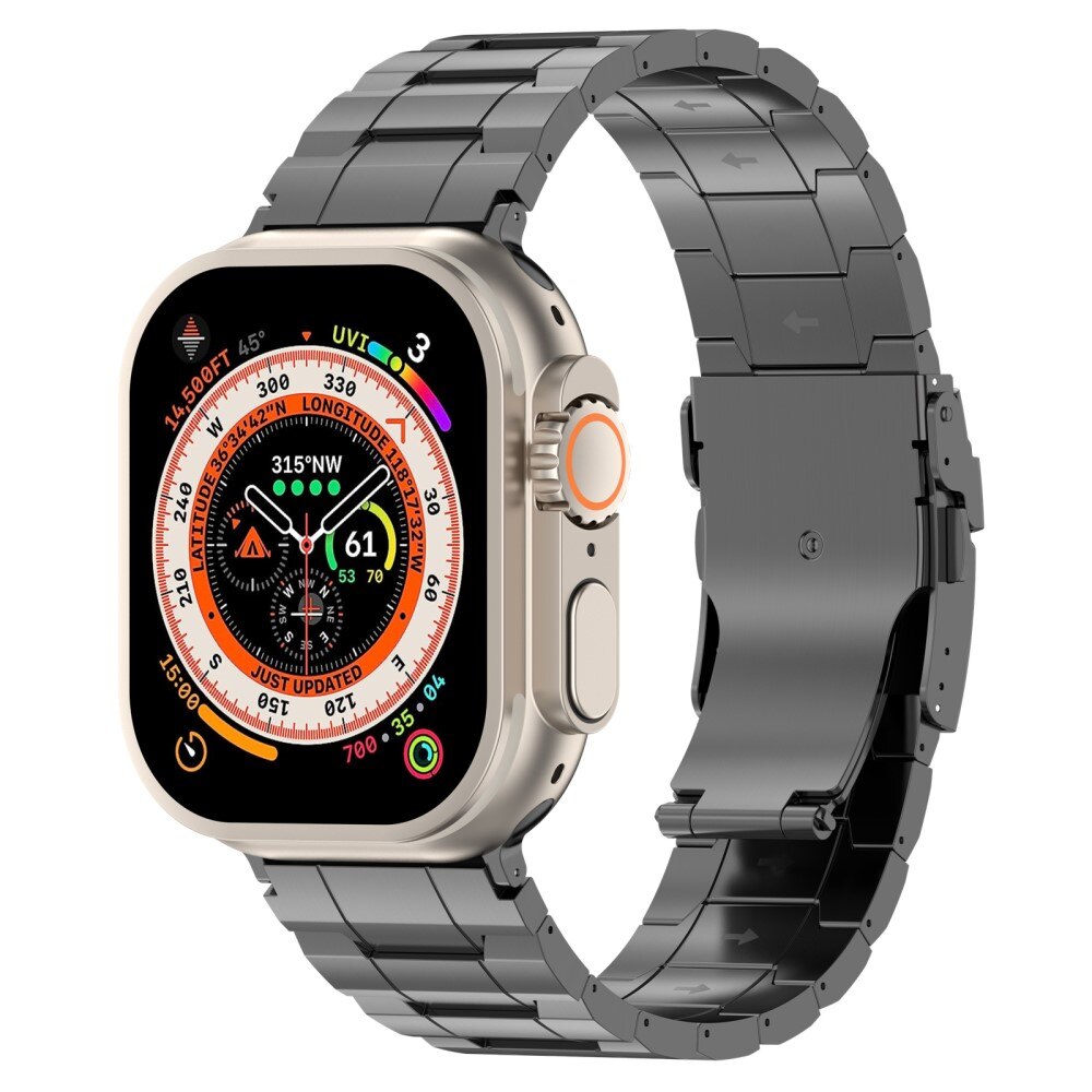 Elevate Armband aus Titan Apple Watch 41mm Series 8 grau