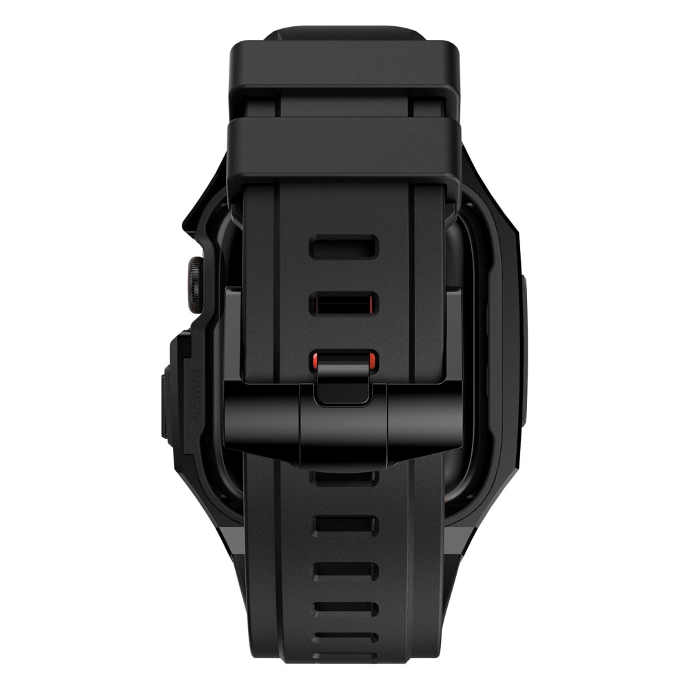 Apple Watch SE 44mm Stainless Steel Hülle + Armband schwarz