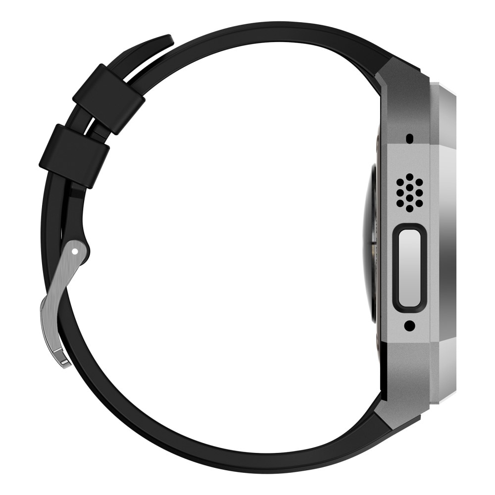 Apple Watch Ultra 2 49mm Stainless Steel Hülle + Armband silber/schwarz