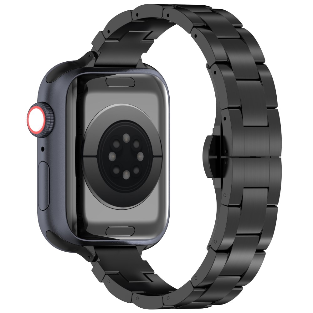 Slim Armband aus Titan Apple Watch SE 40mm schwarz