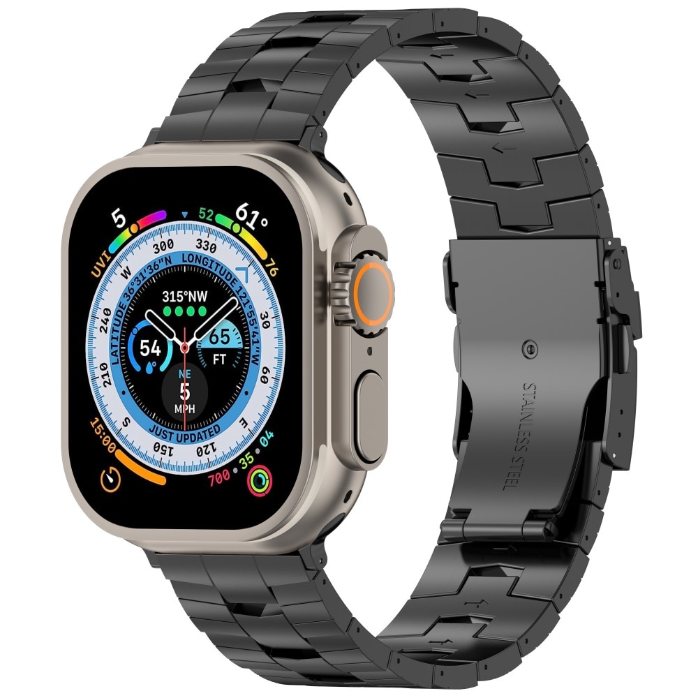 Race Armband aus Titan Apple Watch 41mm Series 7 schwarz