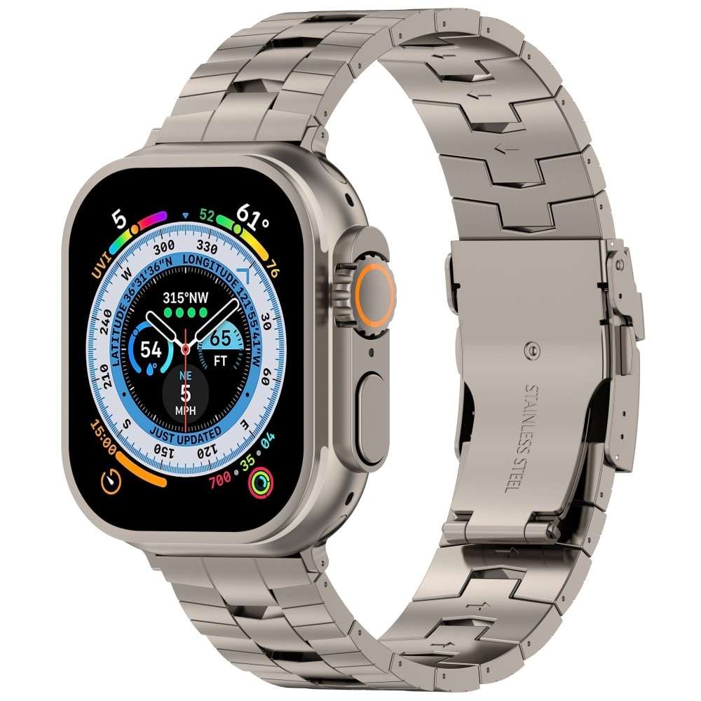 Race Armband aus Titan Apple Watch 45mm Series 7 grau