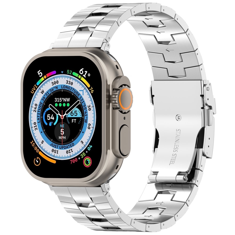 Race Armband aus Titan Apple Watch 45mm Series 7 silber