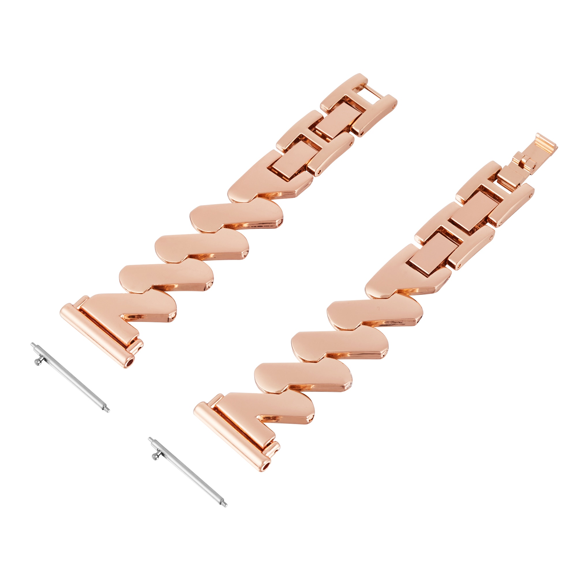 Withings ScanWatch Light Welliges Metallarmband roségold