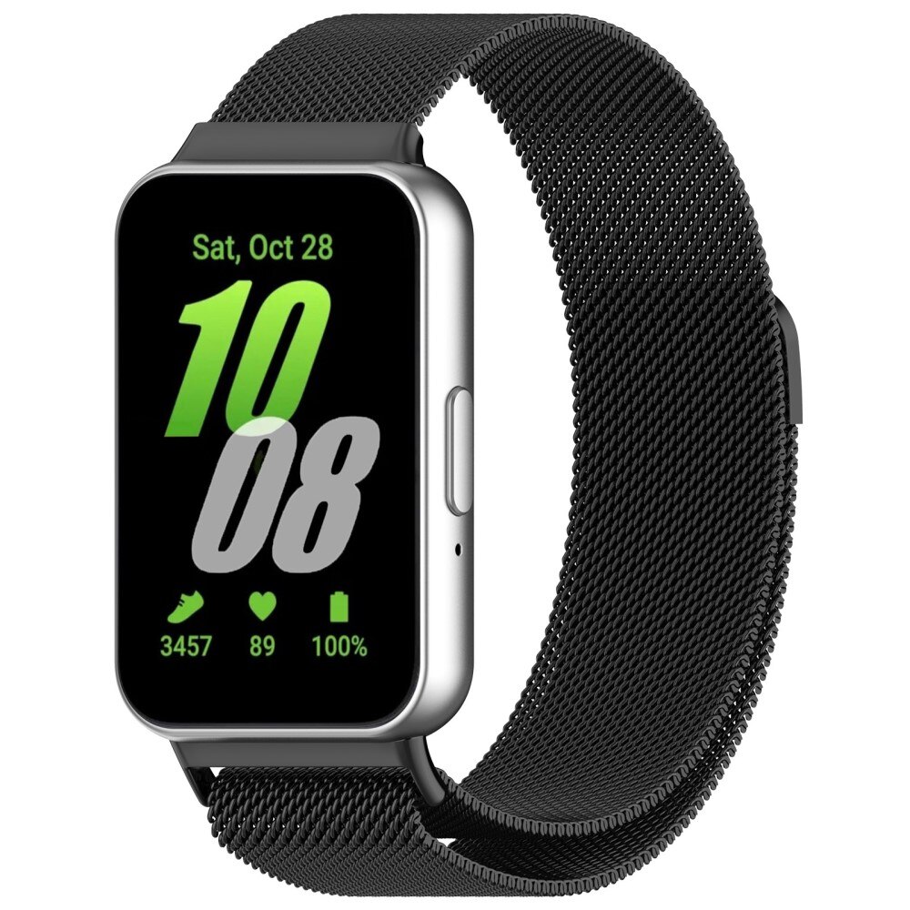 Samsung Galaxy Fit 3 Milanaise-Armband schwarz