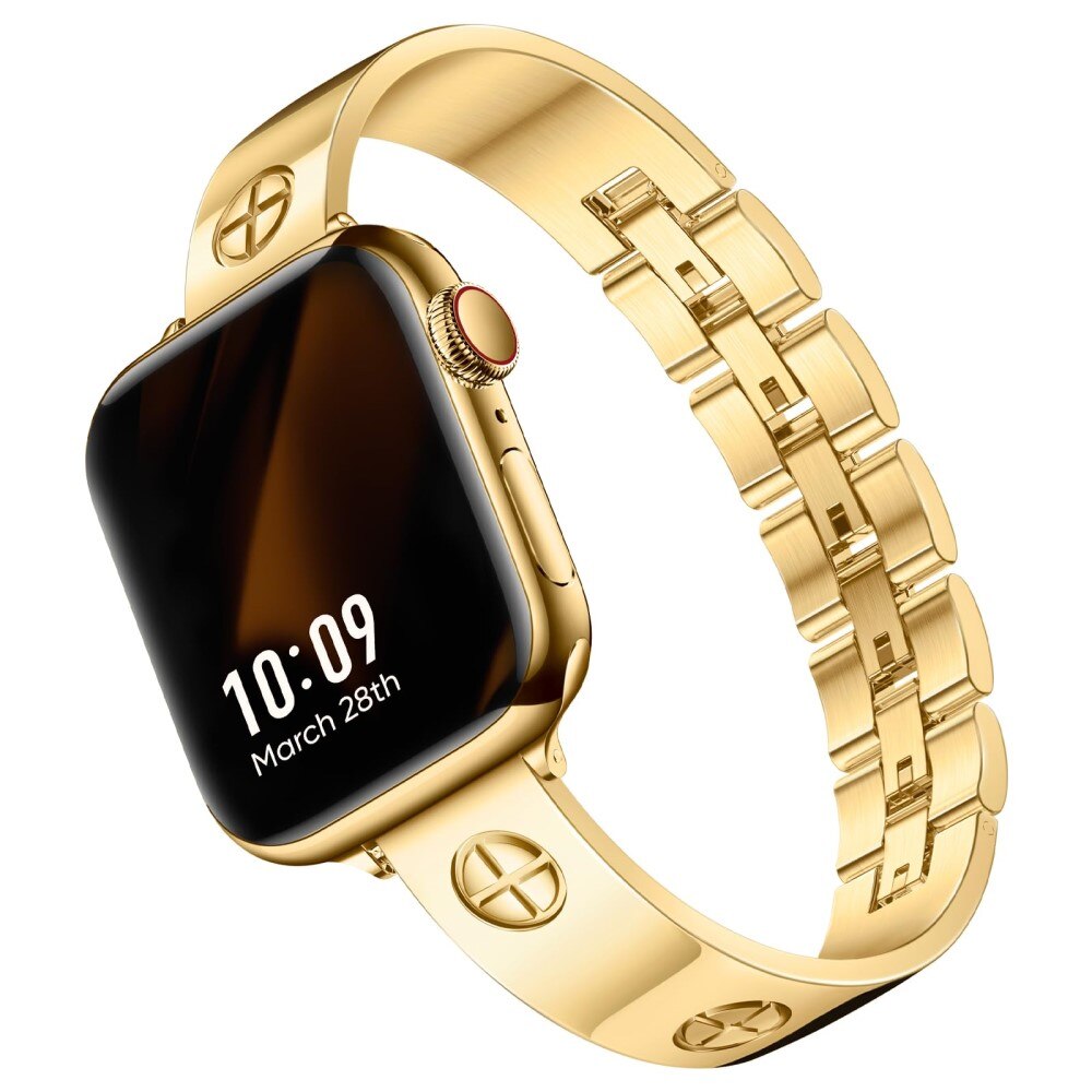 Bangle Cross Bracelet Apple Watch 41mm Series 9 gold