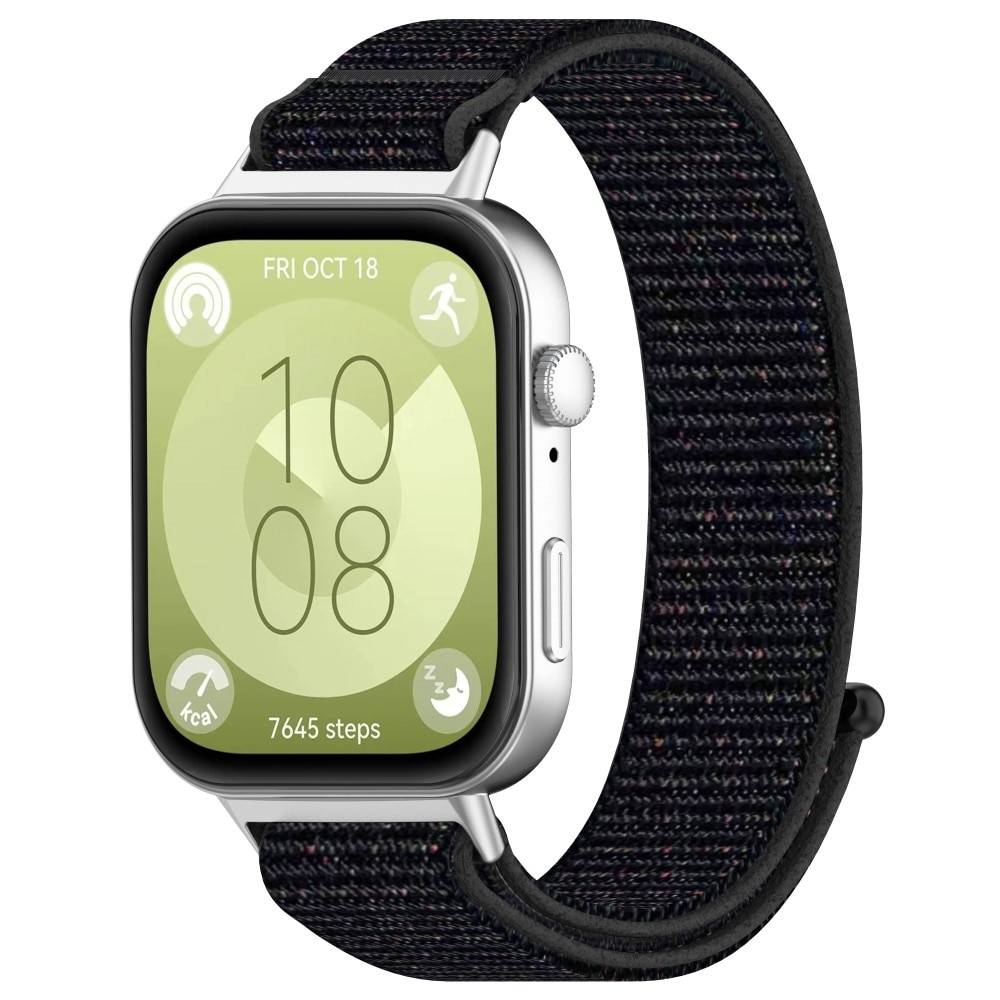 Huawei Watch Fit 4 Pro Nylon-Armband Schwarz