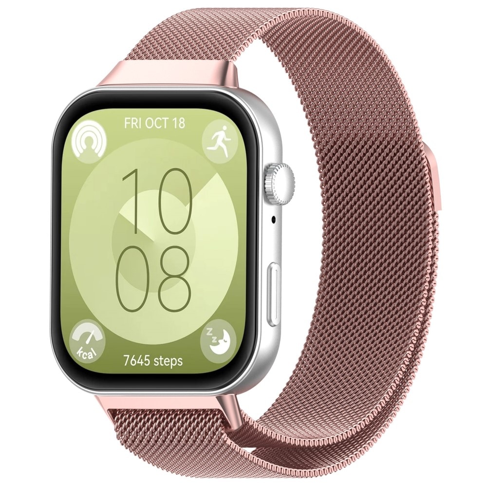 Huawei Watch Fit 4 Pro Milanaise-Armband Rosagold