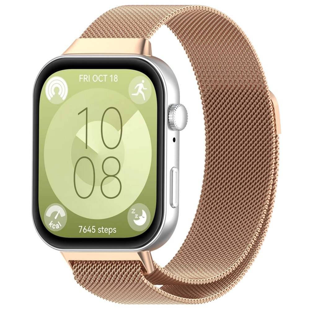 Huawei Watch Fit 4 Pro Milanaise-Armband Roségold