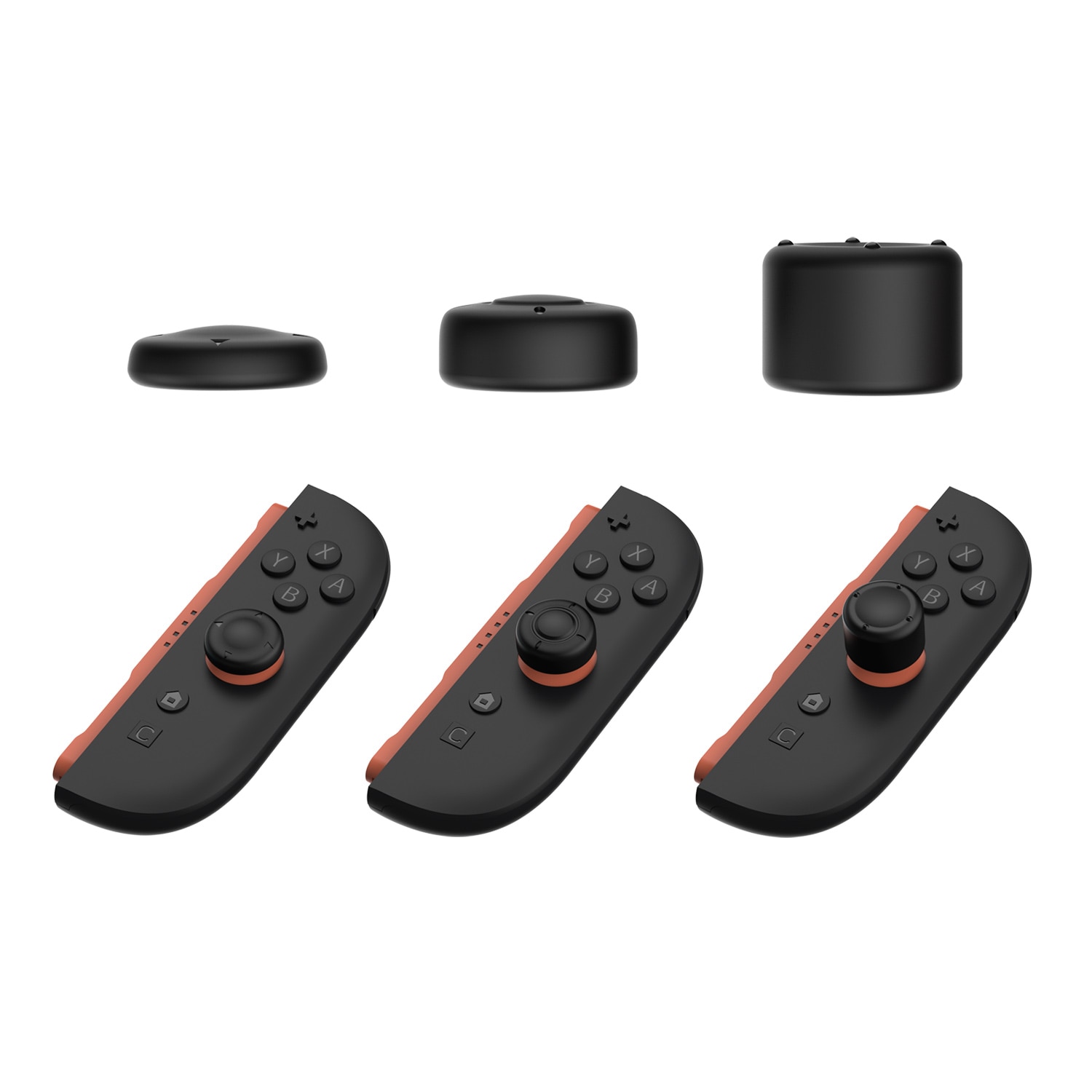Joystick Tastenschutz Silikon für Nintendo Switch 2 (6-pack)  schwarz
