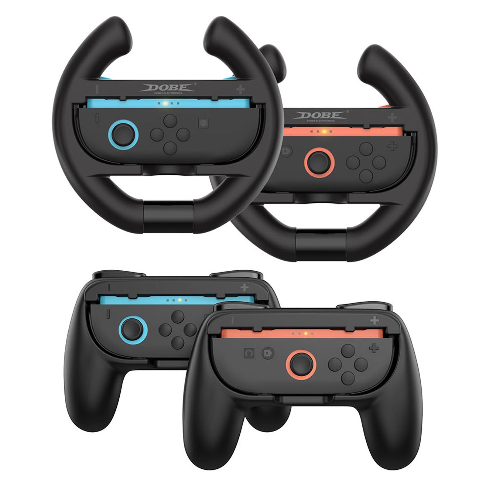 Lenkräder und Handgriffe für Joy-Con Nintendo Switch 2 Schwarz