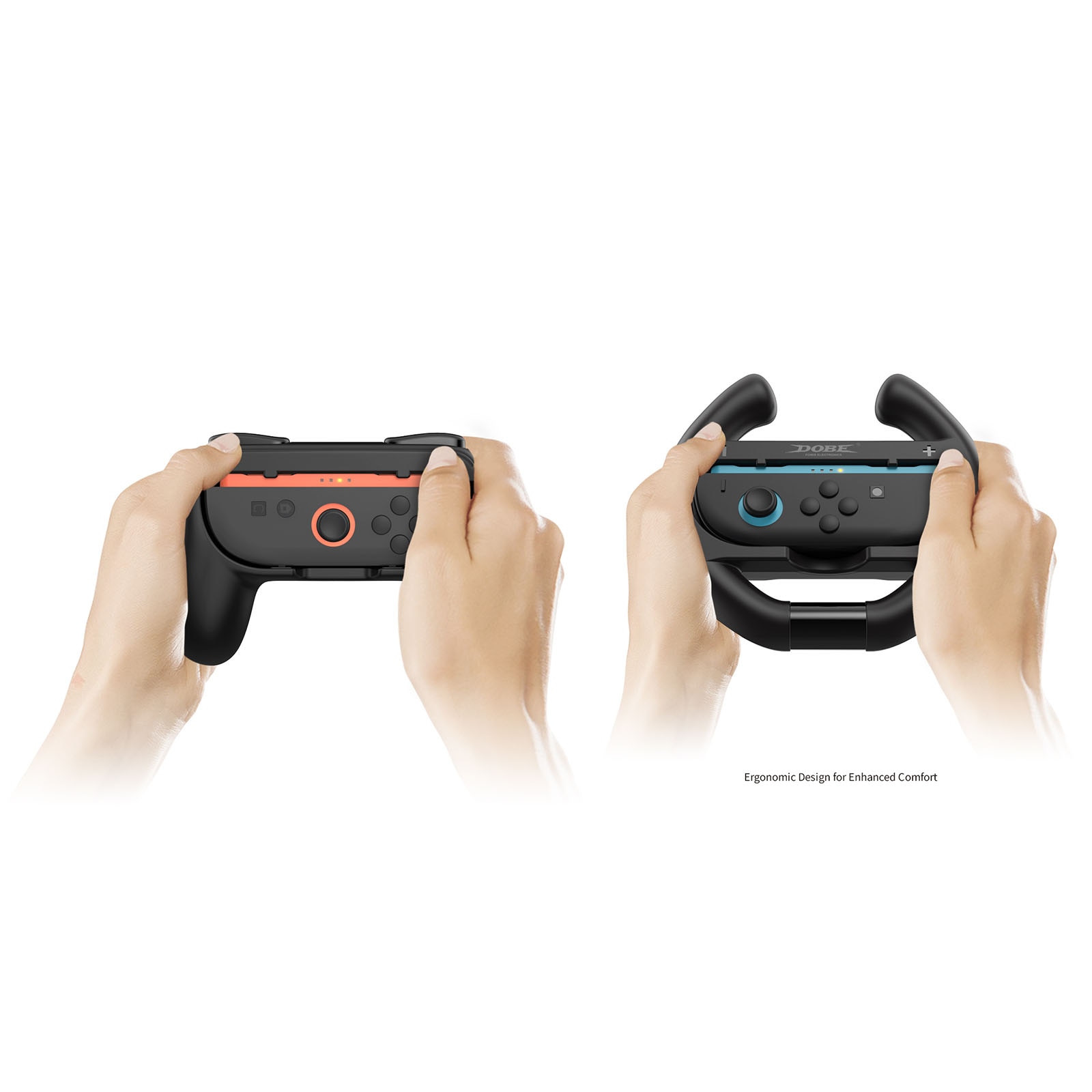 Lenkräder und Handgriffe für Joy-Con Nintendo Switch 2 Schwarz
