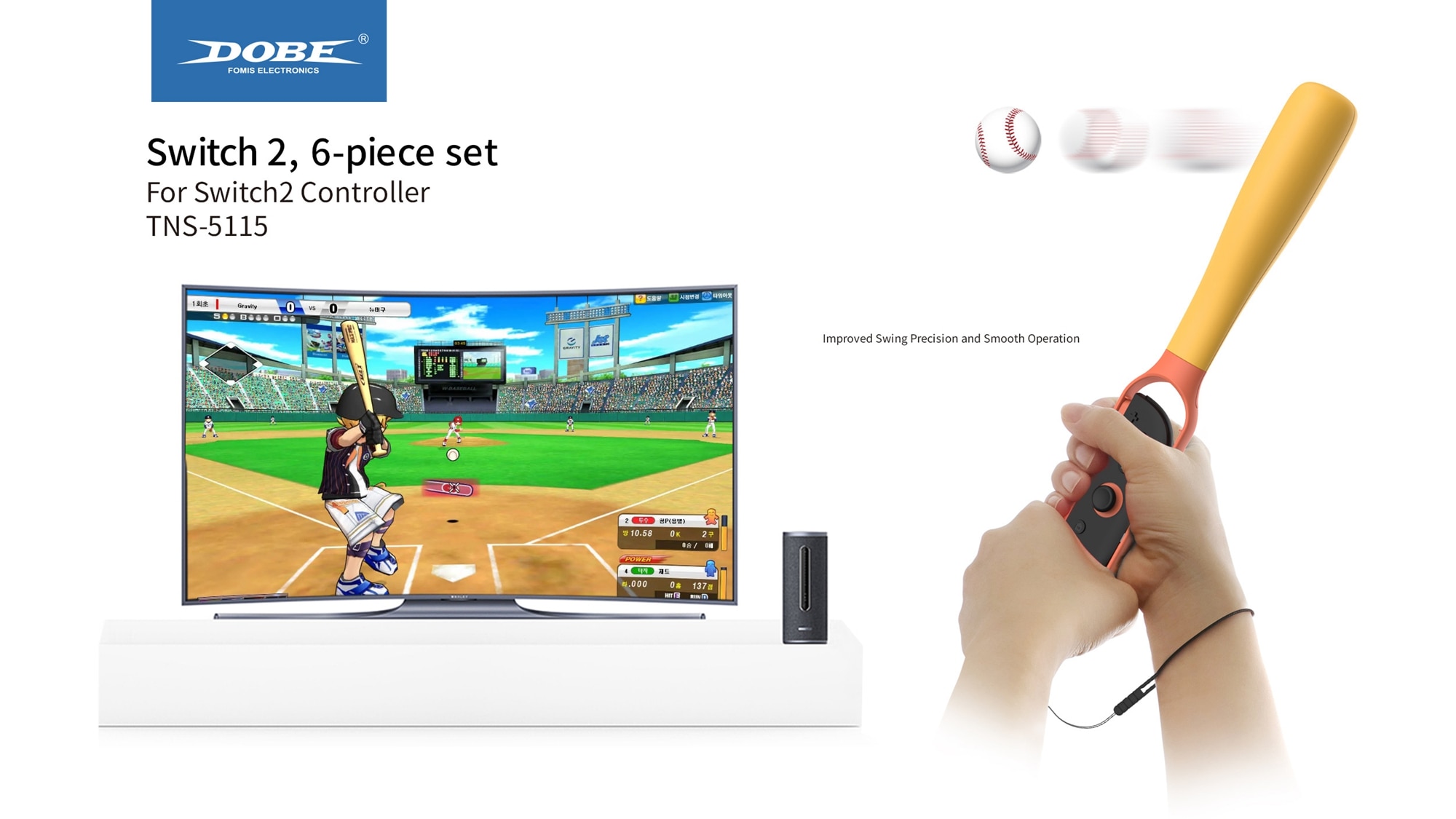 6-pack Sportzubehör für Joy-Con Nintendo Switch 2 Blau/Rot